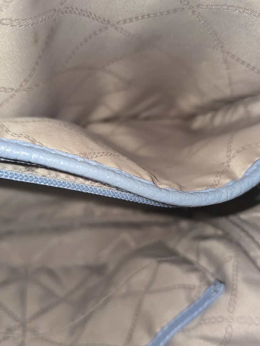 Michael Kors Powder Blue Pebbled Leather Backpack